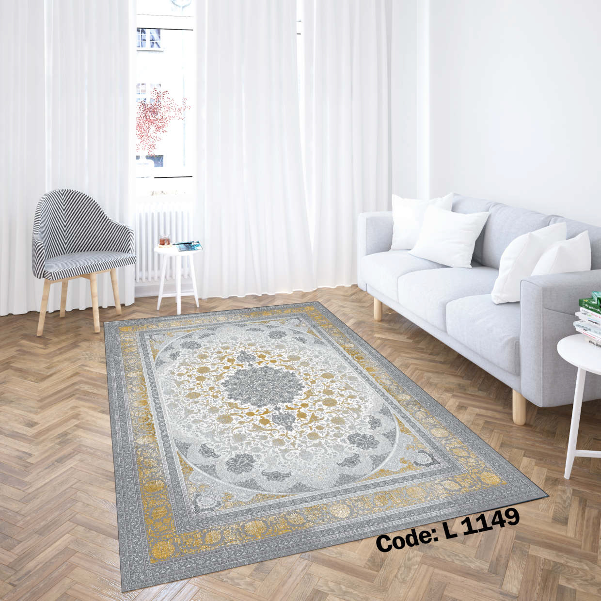 روفرشی کشدار (کاور فرش) و فرشینه و پادری کالای خواب متین کد L 1149