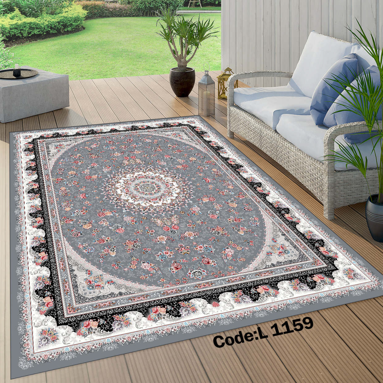 روفرشی کشدار (کاور فرش) و فرشینه و پادری کالای خواب متین کد L 1159