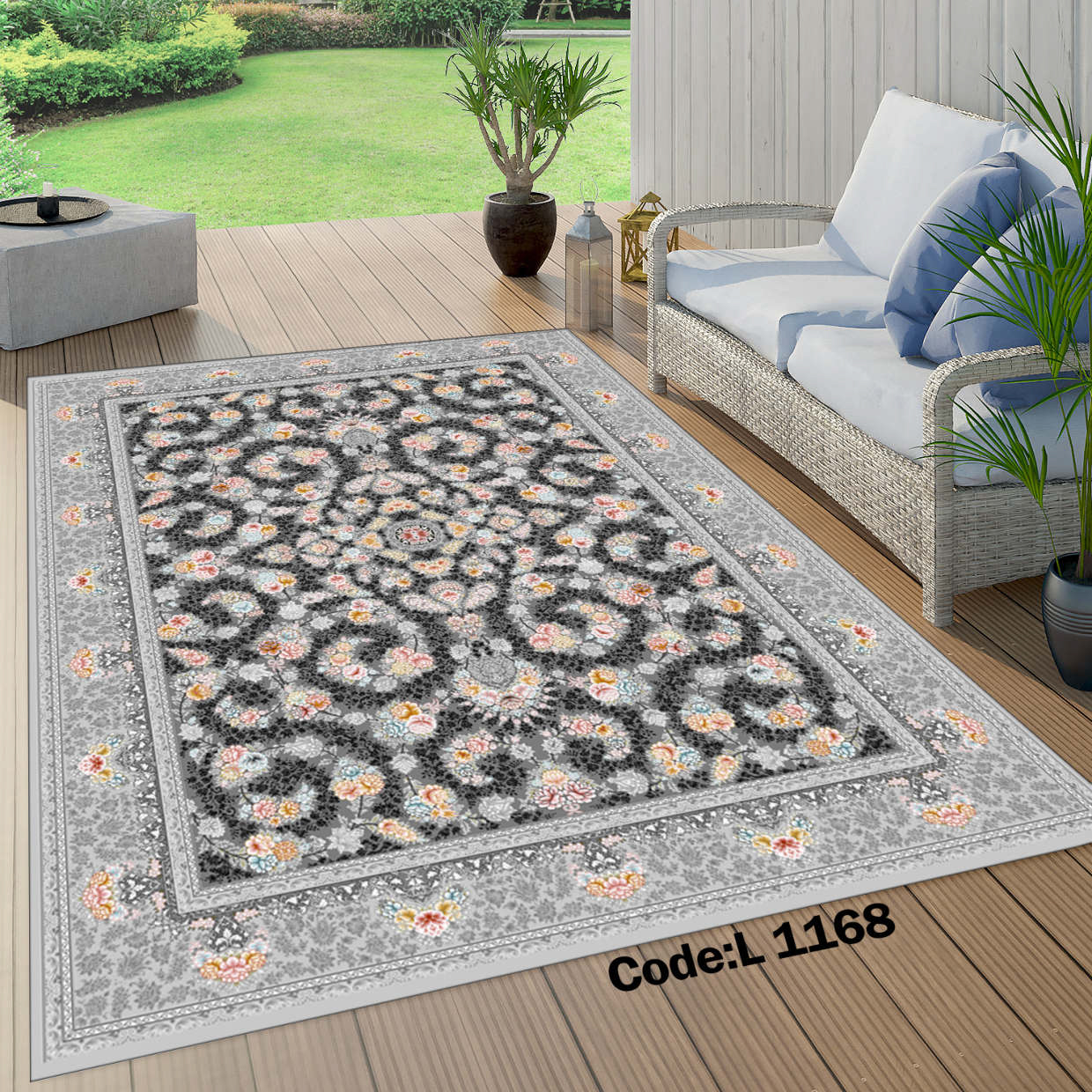 روفرشی کشدار (کاور فرش) و فرشینه و پادری کالای خواب متین کد L 1168