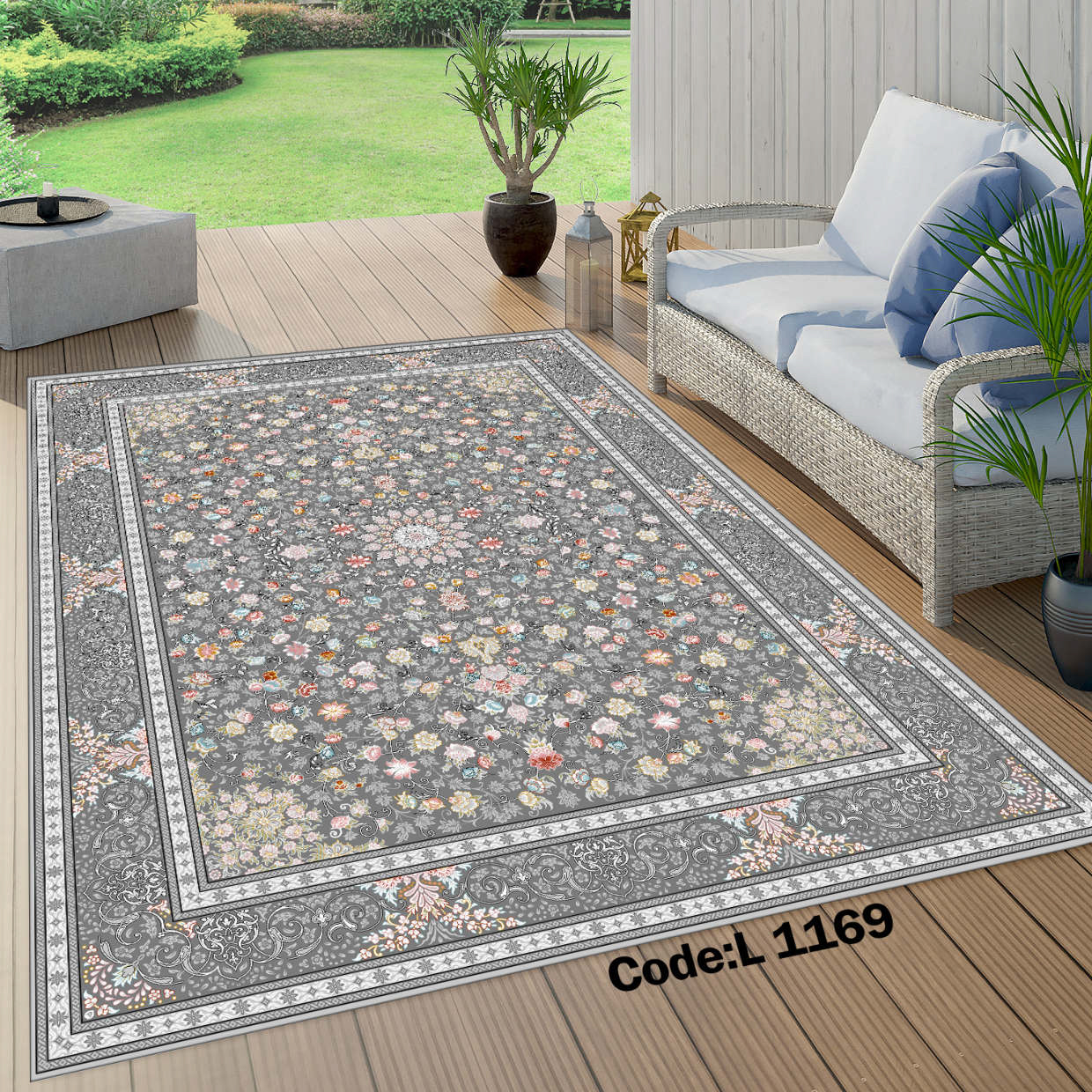 روفرشی کشدار (کاور فرش) و فرشینه و پادری کالای خواب متین کد L 1169