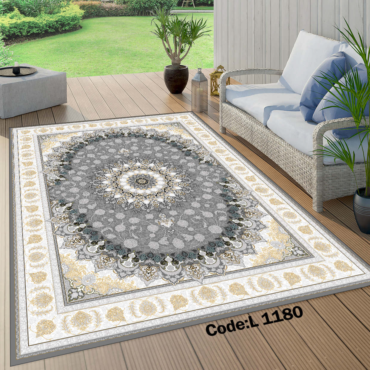روفرشی کشدار (کاور فرش) و فرشینه و پادری کالای خواب متین کد L 1180