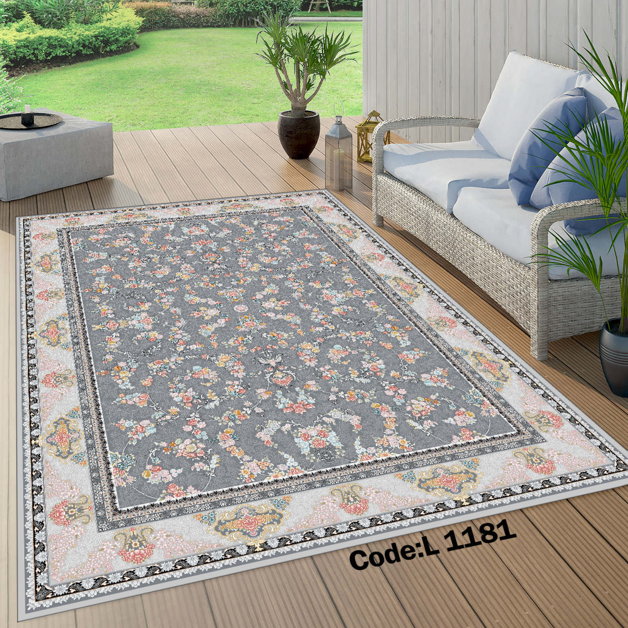 روفرشی کشدار (کاور فرش) و فرشینه و پادری کالای خواب متین کد L 1181
