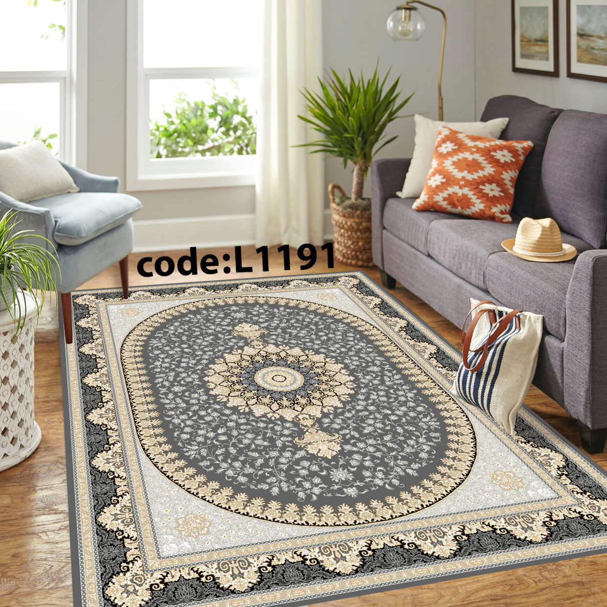 روفرشی کشدار (کاور فرش) و فرشینه و پادری کالای خواب متین کد L 1191