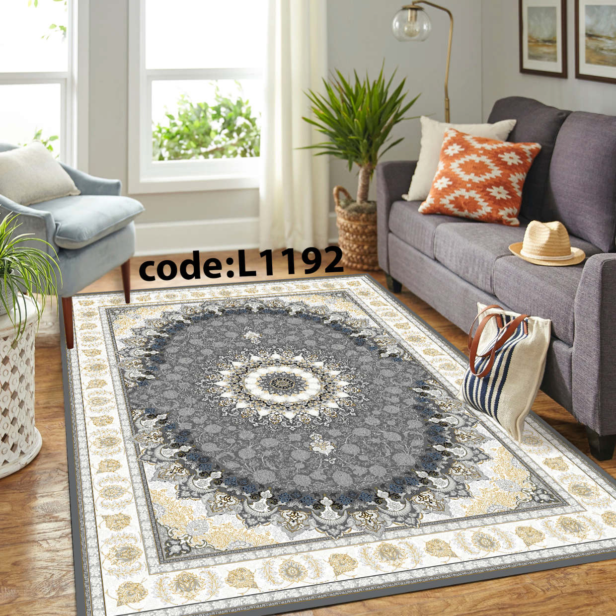 روفرشی کشدار (کاور فرش) و فرشینه و پادری کالای خواب متین کد L 1192