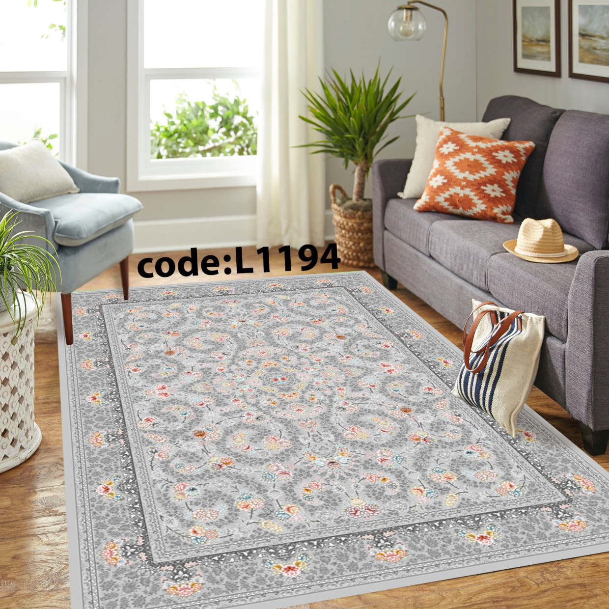 روفرشی کشدار (کاور فرش) و فرشینه و پادری کالای خواب متین کد L 1194