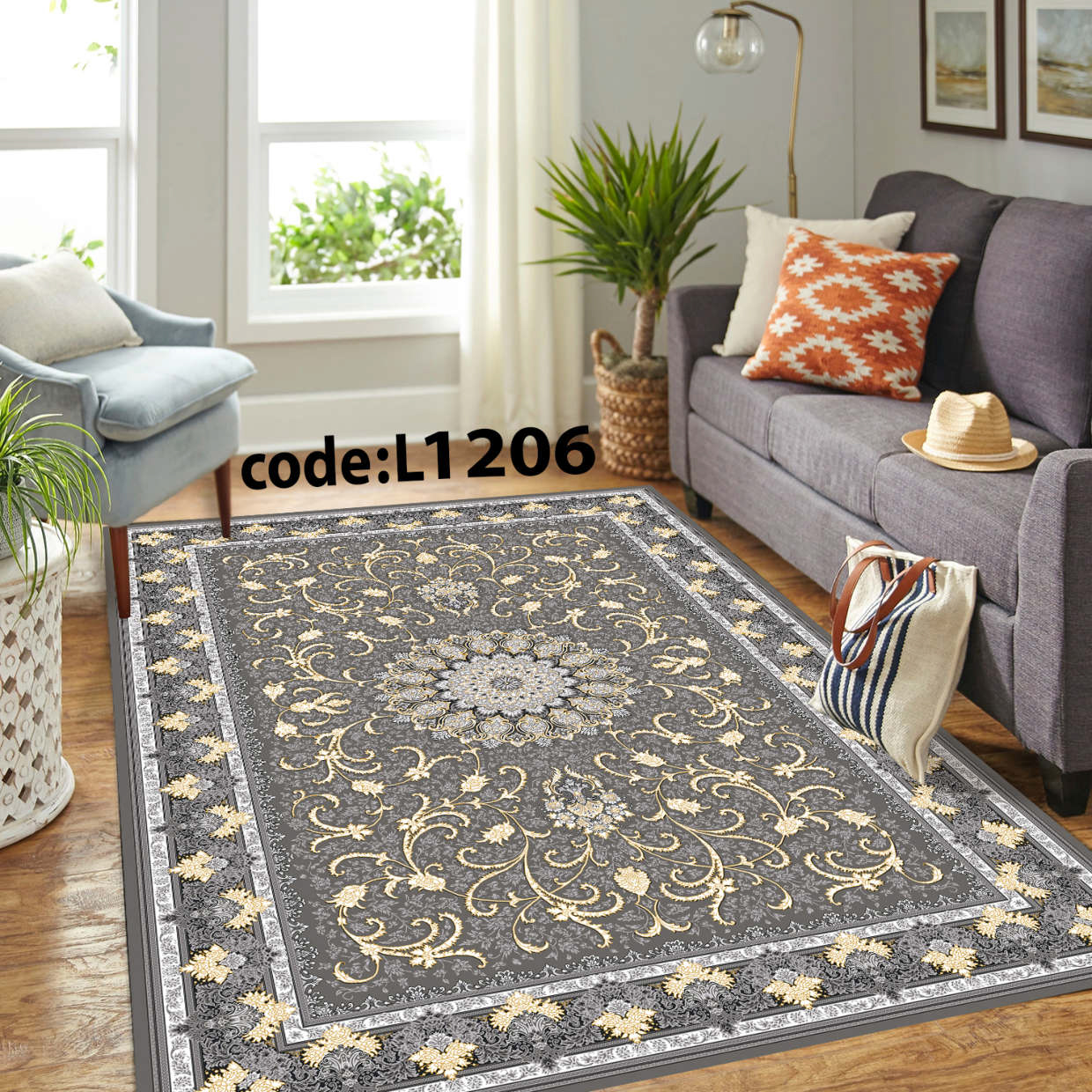 روفرشی کشدار (کاور فرش) و فرشینه و پادری کالای خواب متین کد L 1206