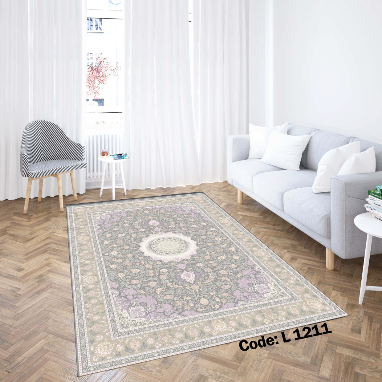 روفرشی کشدار (کاور فرش) و فرشینه و پادری کالای خواب متین کد L 1211