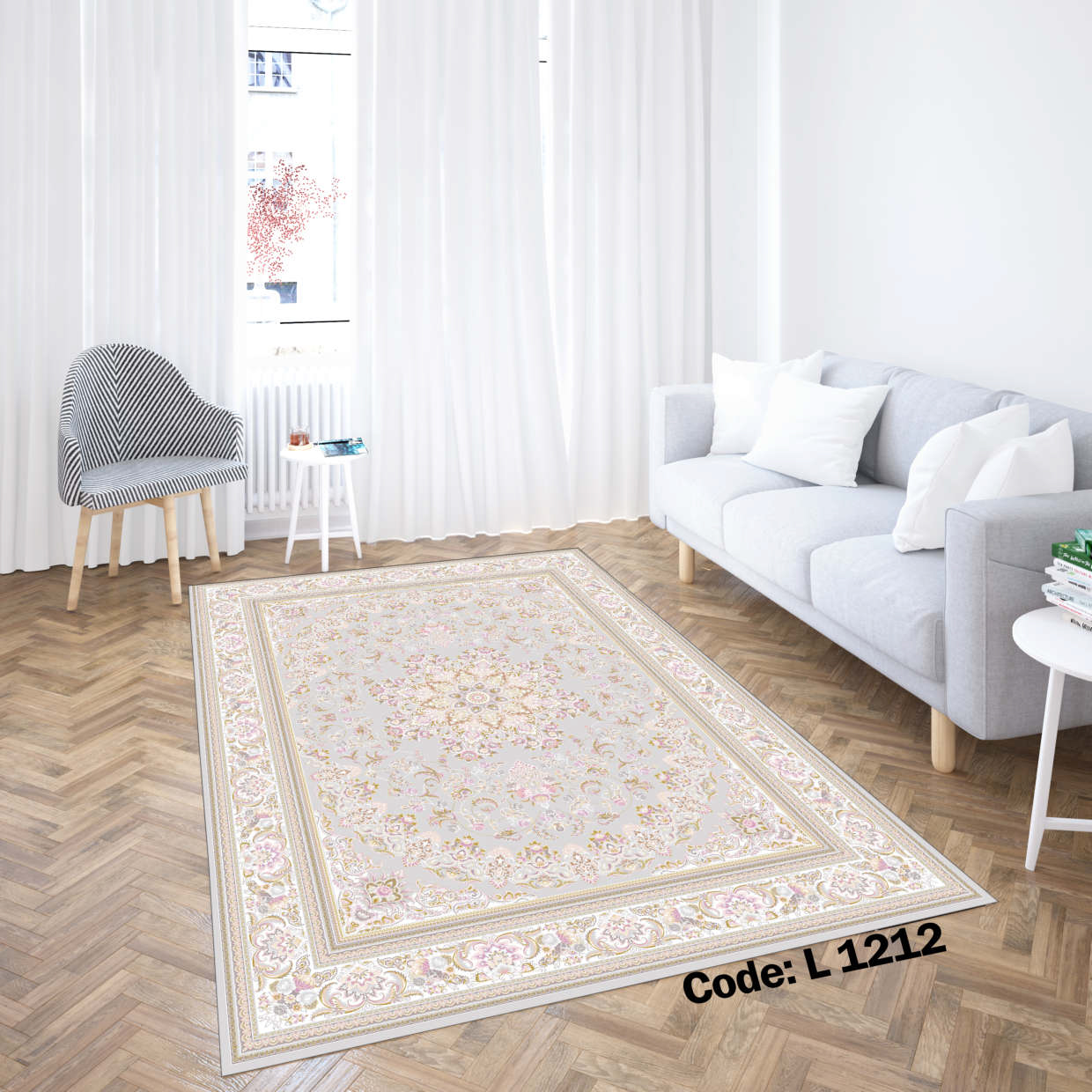 روفرشی کشدار (کاور فرش) و فرشینه و پادری کالای خواب متین کد L 1212
