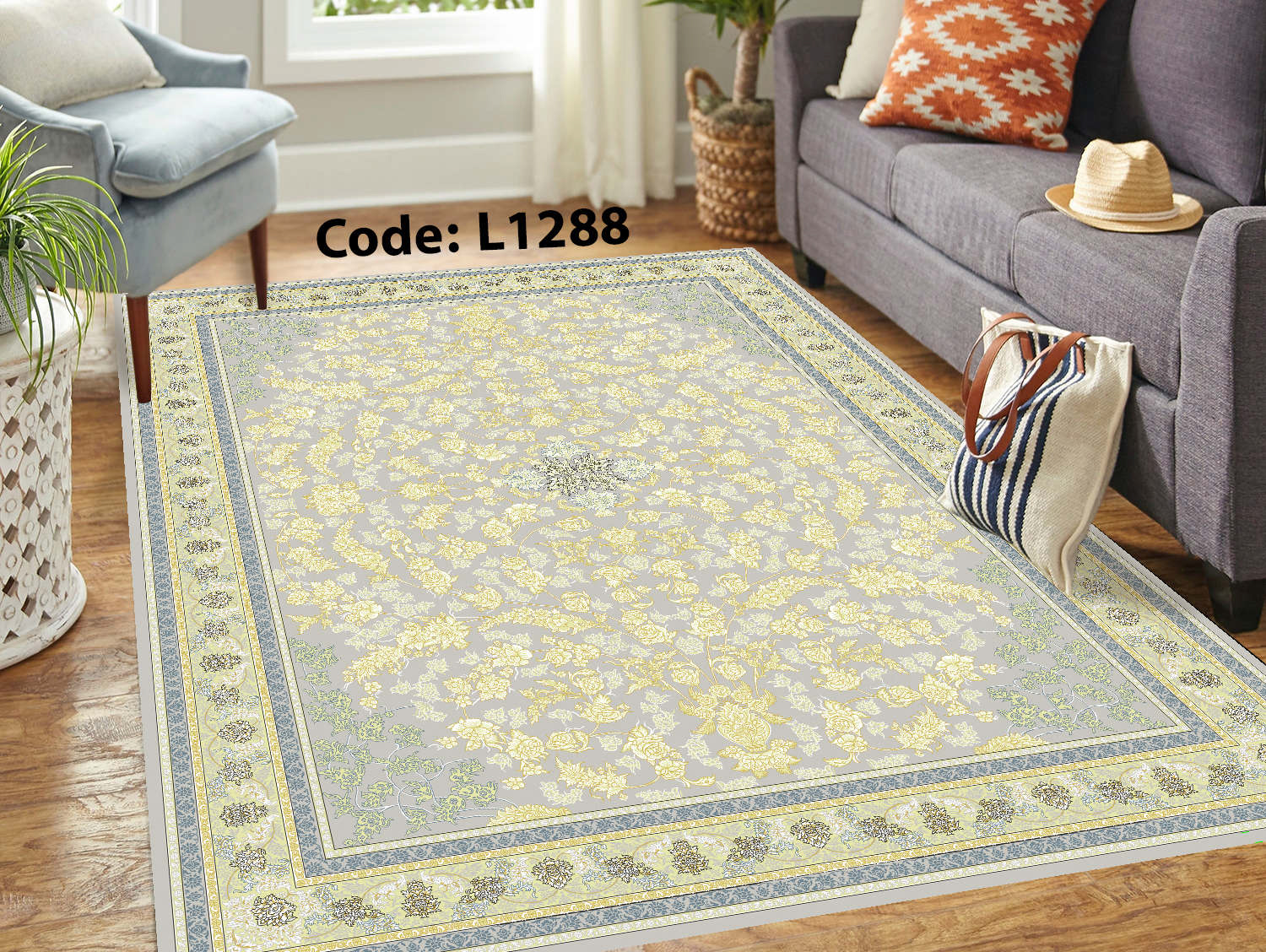روفرشی کشدار (کاور فرش) و فرشینه و پادری کالای خواب متین کد L 1288