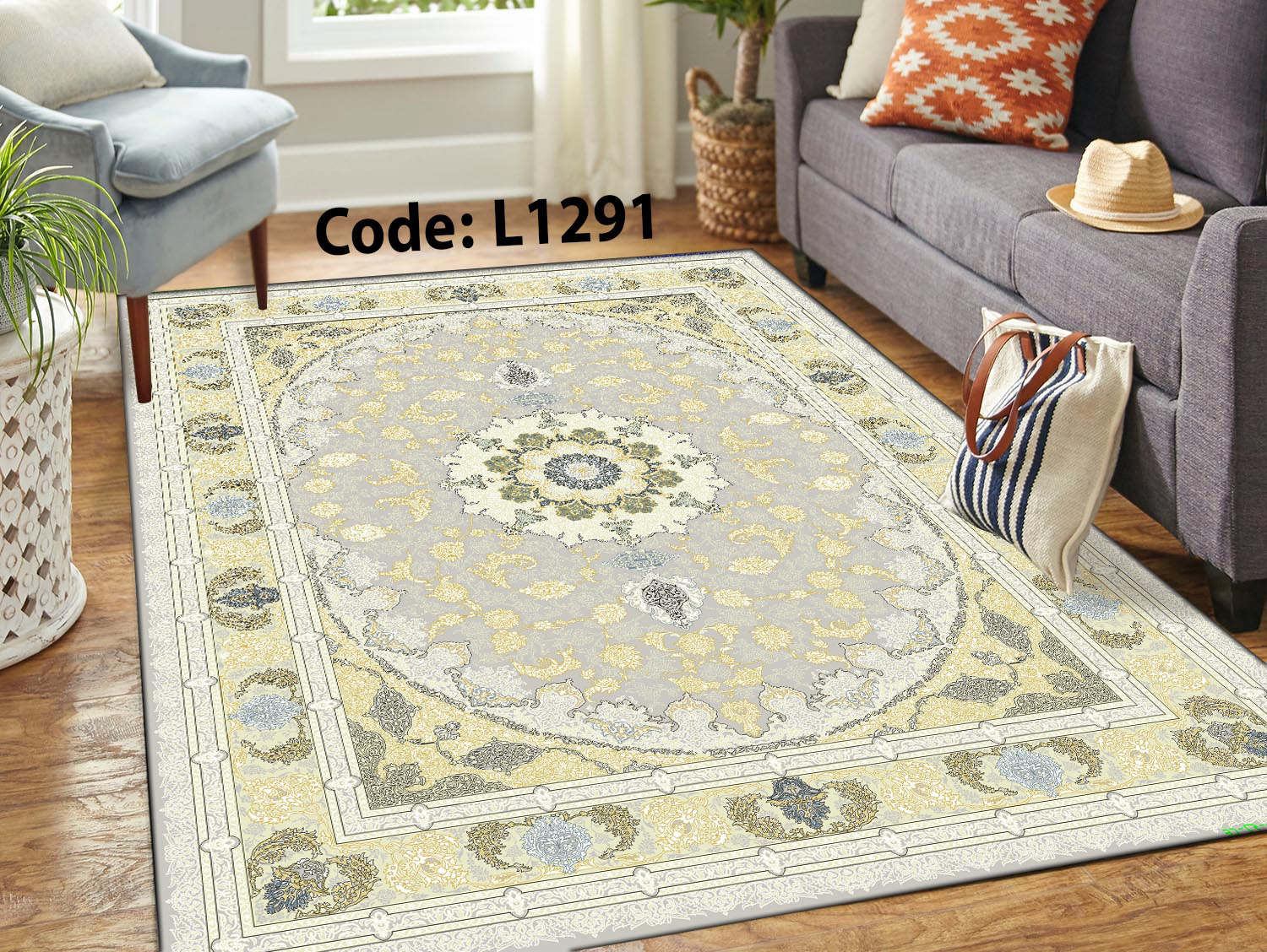 روفرشی کشدار (کاور فرش) و فرشینه و پادری کالای خواب متین کد L 1291