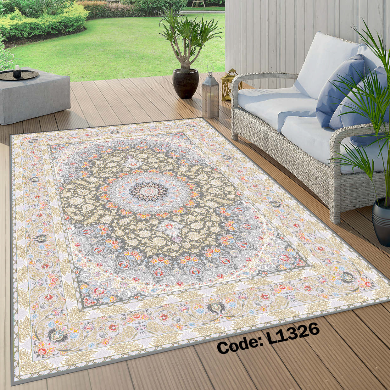 روفرشی کشدار (کاور فرش) و فرشینه و پادری کالای خواب متین کد L 1326
