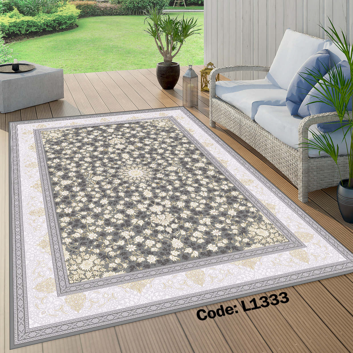 روفرشی کشدار (کاور فرش) و فرشینه و پادری کالای خواب متین کد L 1333