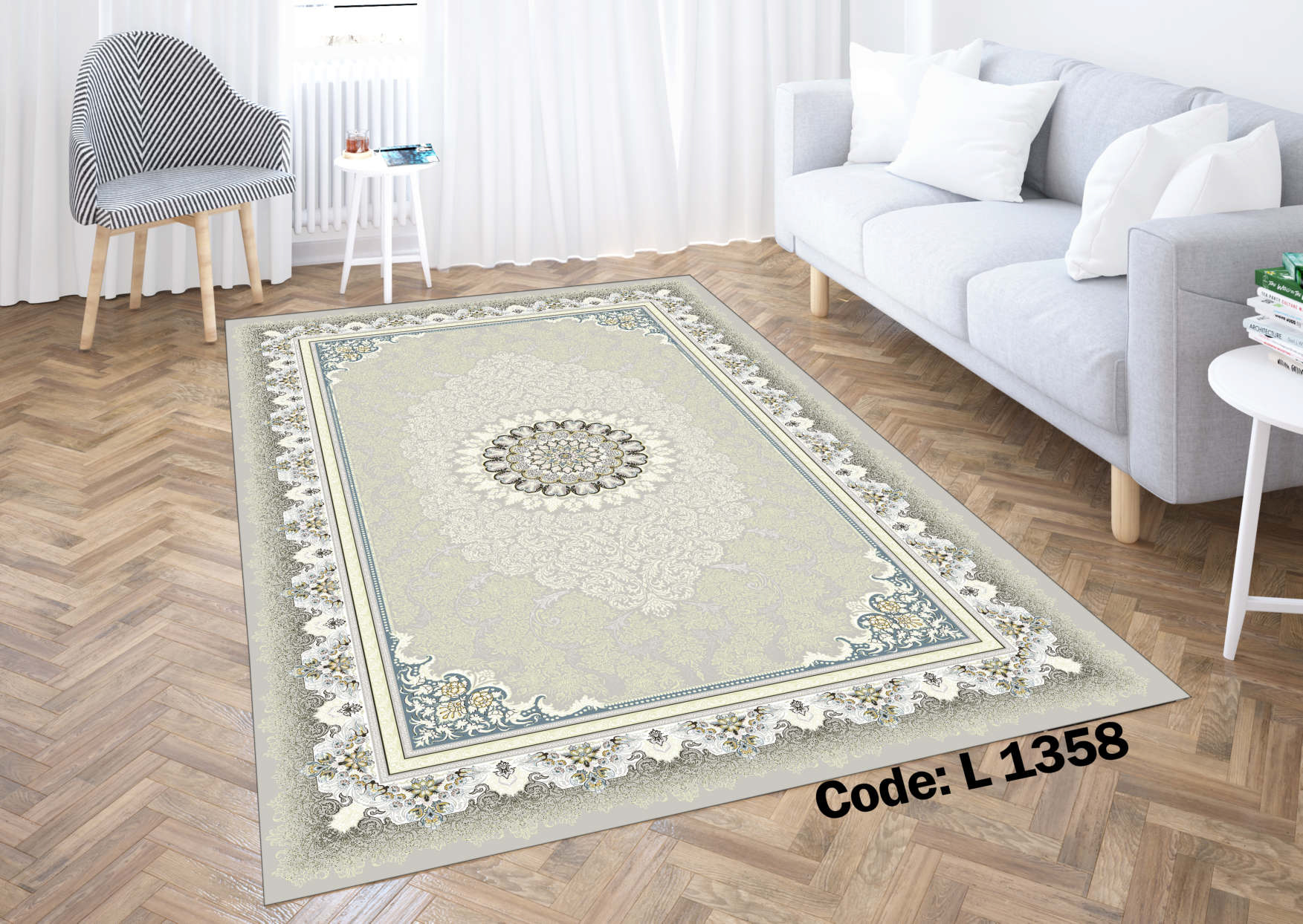 روفرشی کشدار (کاور فرش) و فرشینه و پادری کالای خواب متین کد L 1358