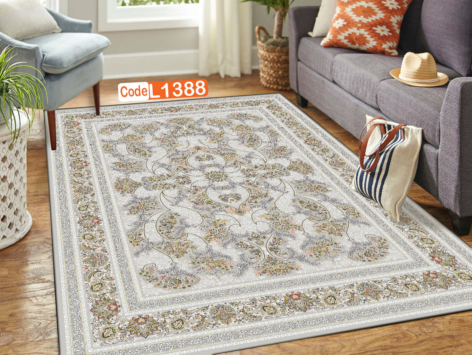 روفرشی کشدار (کاور فرش) و فرشینه و پادری کالای خواب متین کد L 1388
