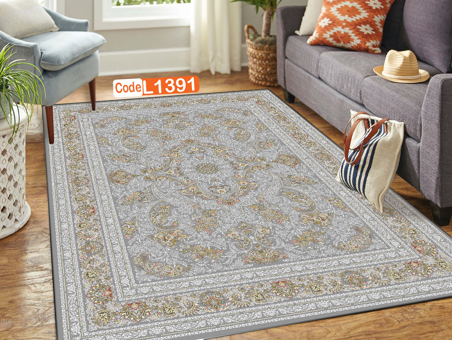 روفرشی کشدار (کاور فرش) و فرشینه و پادری کالای خواب متین کد L 1391