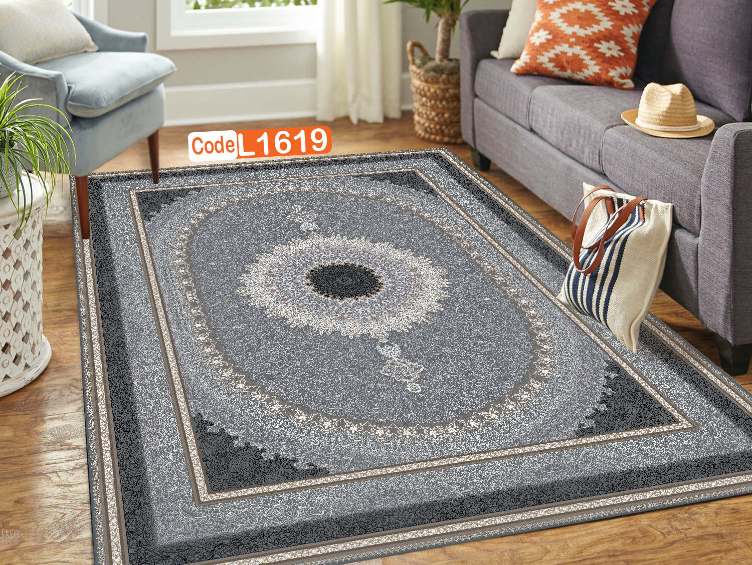 روفرشی کشدار (کاور فرش) و فرشینه و پادری کالای خواب متین کد L 1619