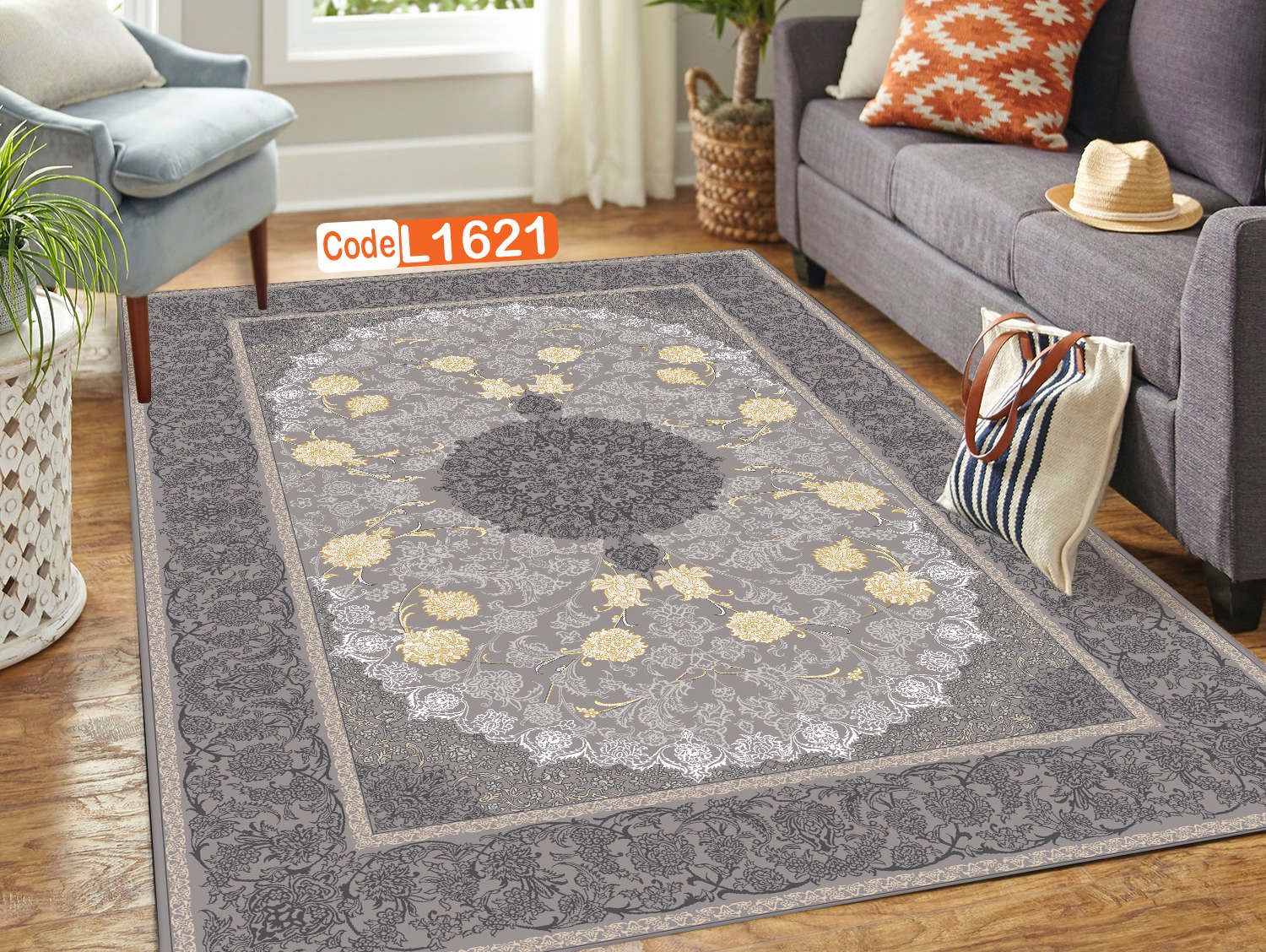 روفرشی کشدار (کاور فرش) و فرشینه و پادری کالای خواب متین کد L 1621