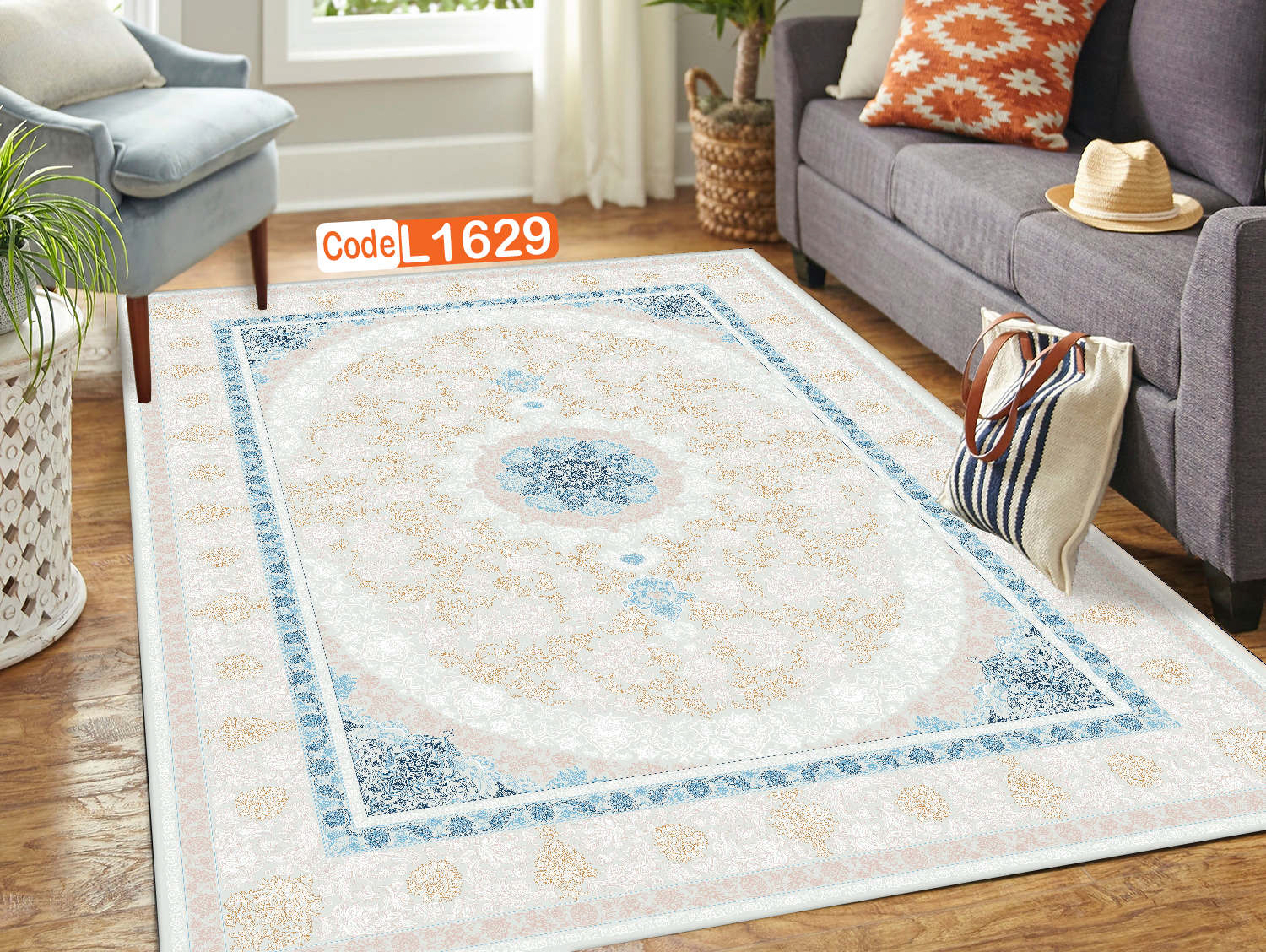 روفرشی کشدار (کاور فرش) و فرشینه و پادری کالای خواب متین کد L 1629