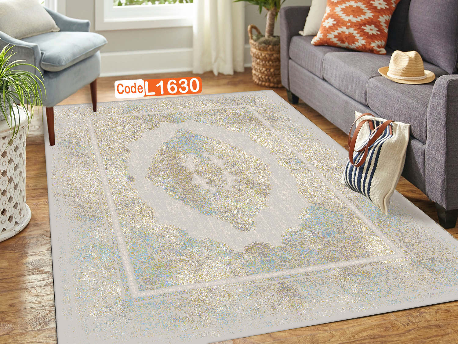روفرشی کشدار (کاور فرش) و فرشینه و پادری کالای خواب متین کد L 1630