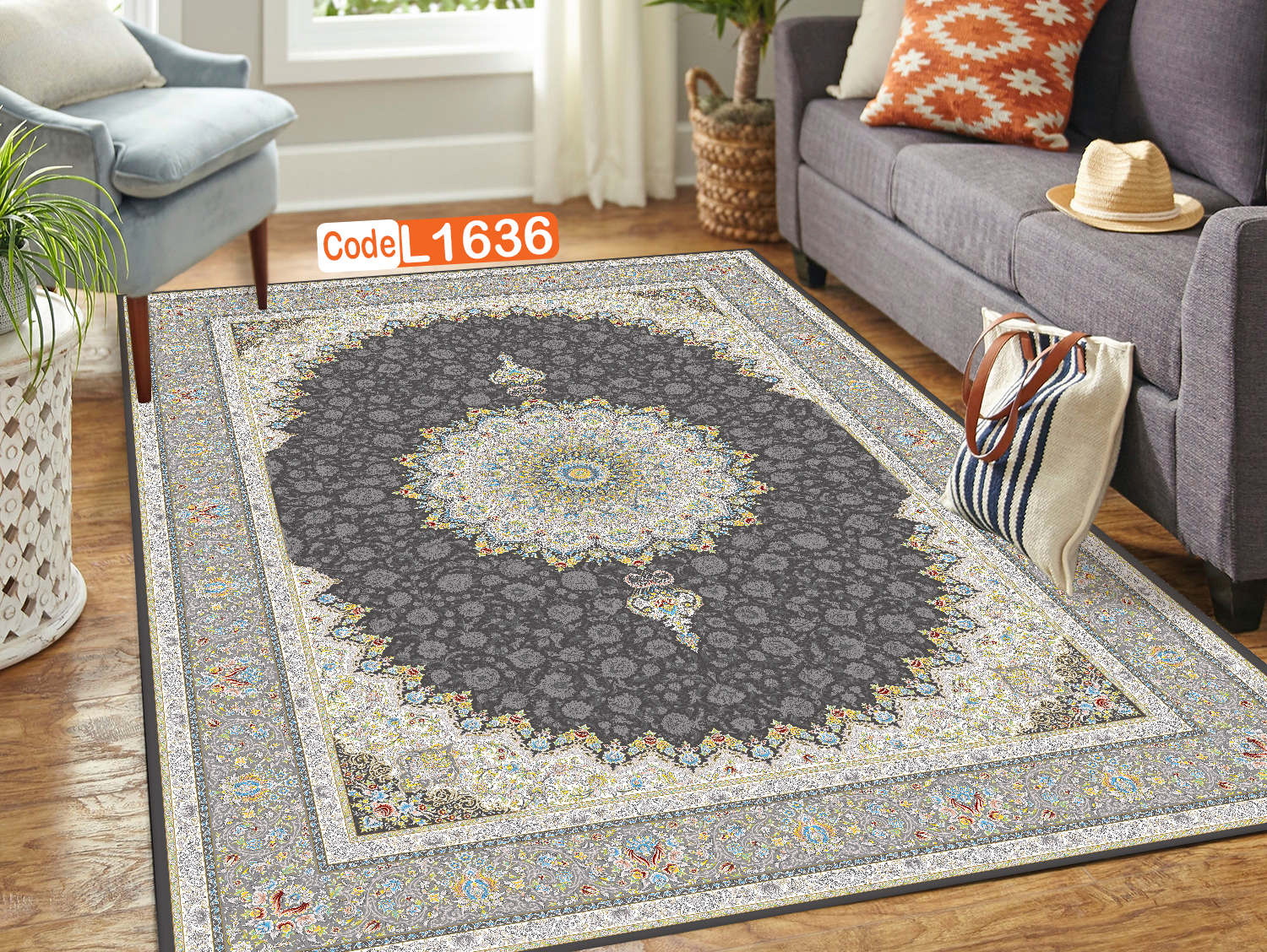 روفرشی کشدار (کاور فرش) و فرشینه و پادری کالای خواب متین کد L 1636
