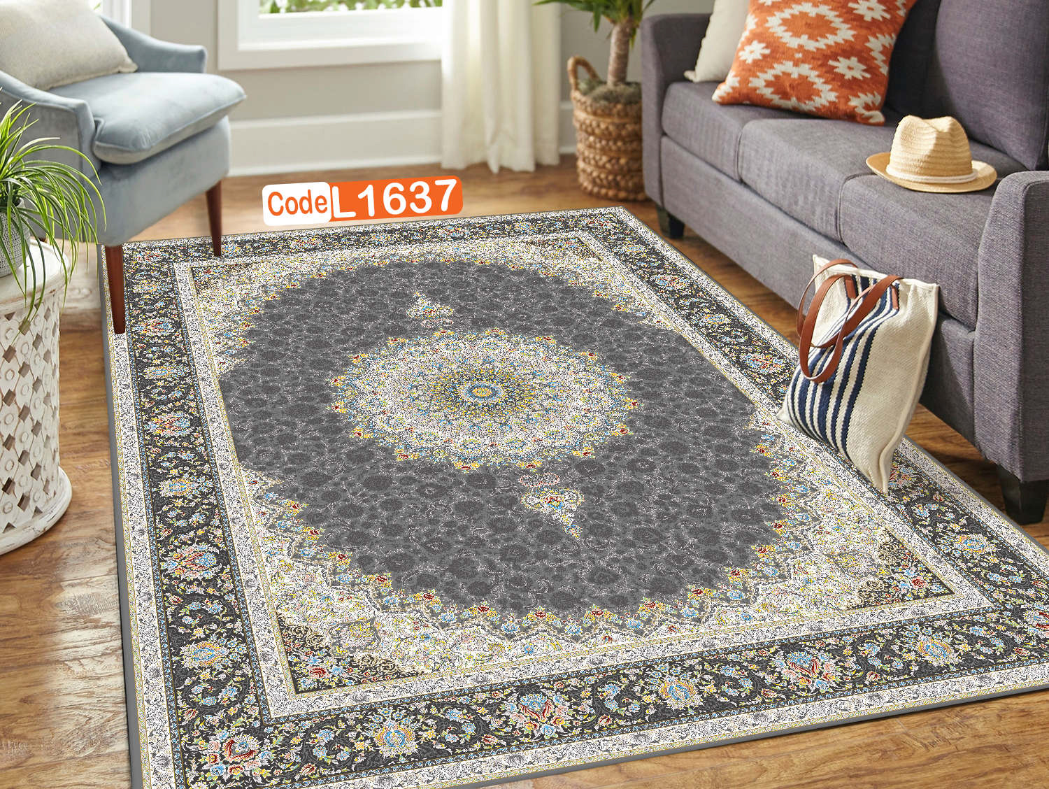 روفرشی کشدار (کاور فرش) و فرشینه و پادری کالای خواب متین کد L 1637