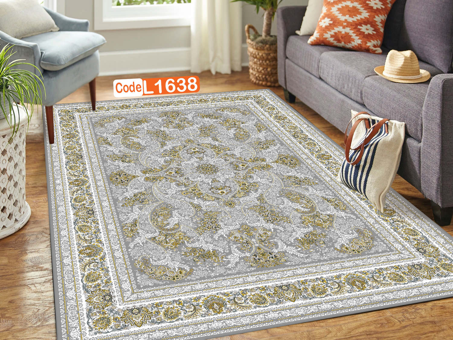 روفرشی کشدار (کاور فرش) و فرشینه و پادری کالای خواب متین کد L 1638