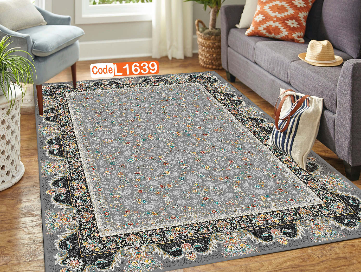 روفرشی کشدار (کاور فرش) و فرشینه و پادری کالای خواب متین کد L 1639
