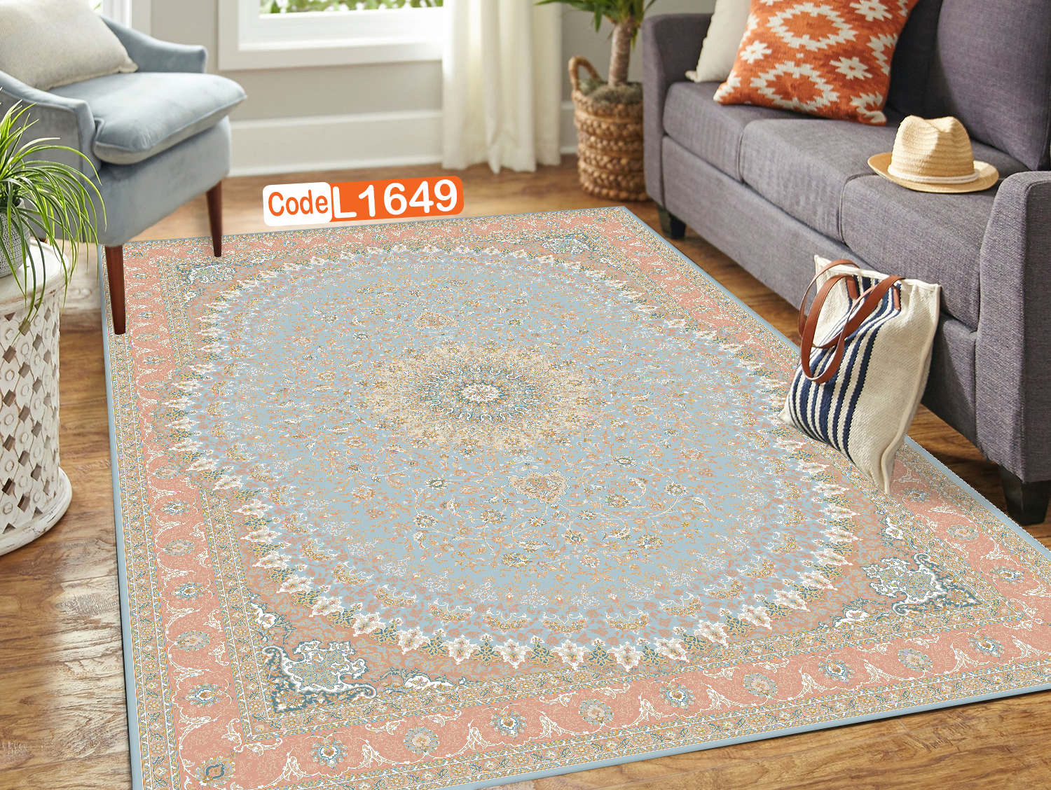 روفرشی کشدار (کاور فرش) و فرشینه و پادری کالای خواب متین کد L 1649