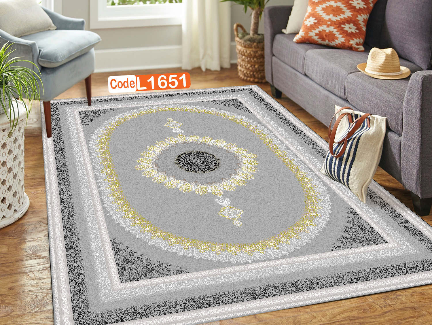 روفرشی کشدار (کاور فرش) و فرشینه و پادری کالای خواب متین کد L 1651