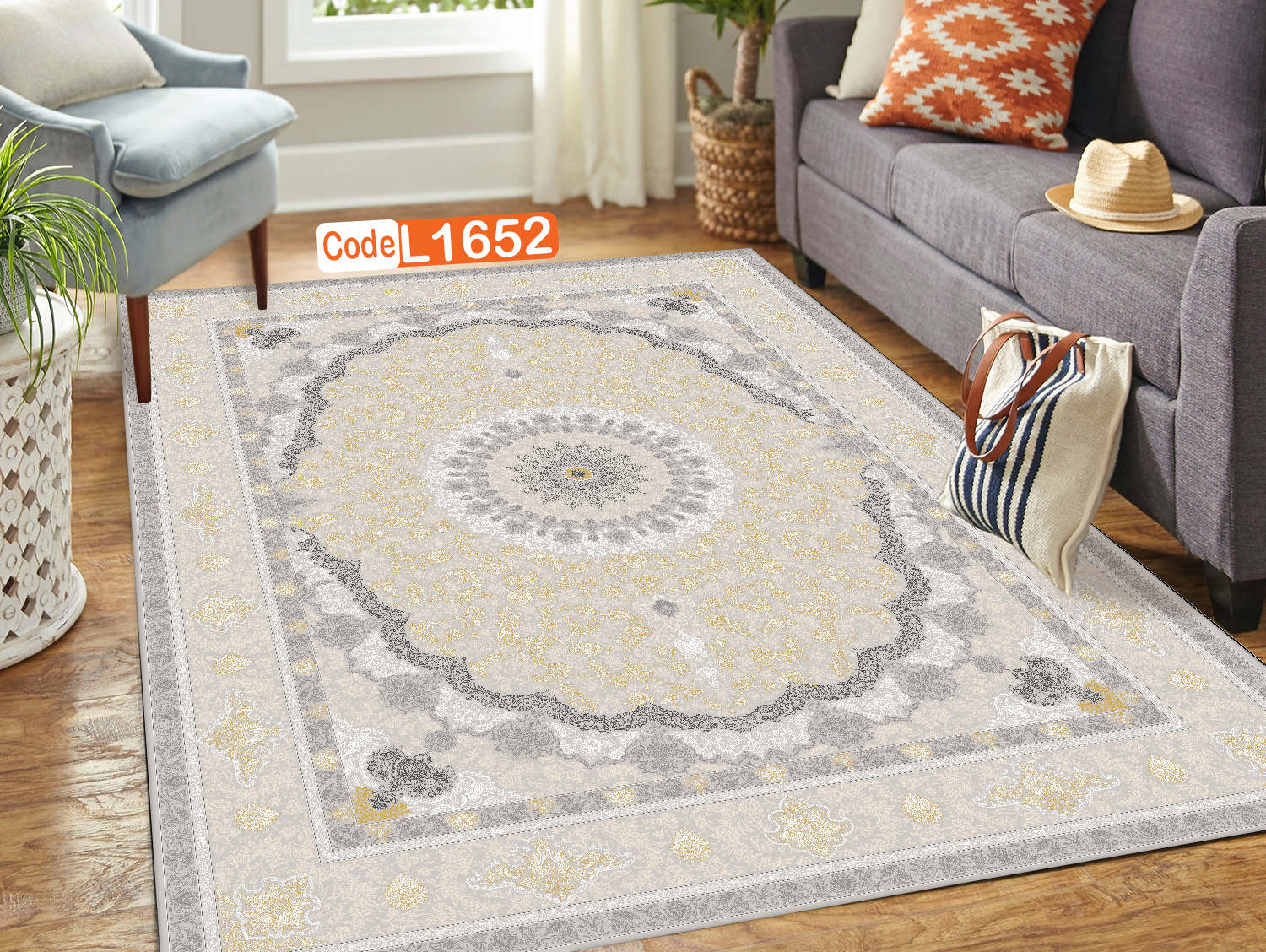 روفرشی کشدار (کاور فرش) و فرشینه و پادری کالای خواب متین کد L 1652