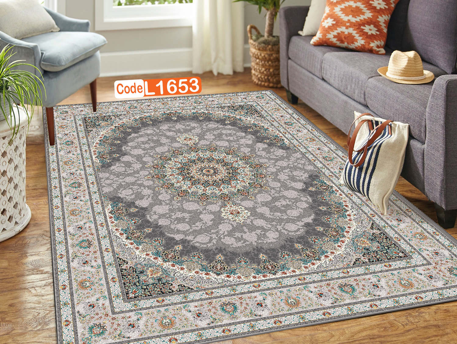 روفرشی کشدار (کاور فرش) و فرشینه و پادری کالای خواب متین کد L 1653