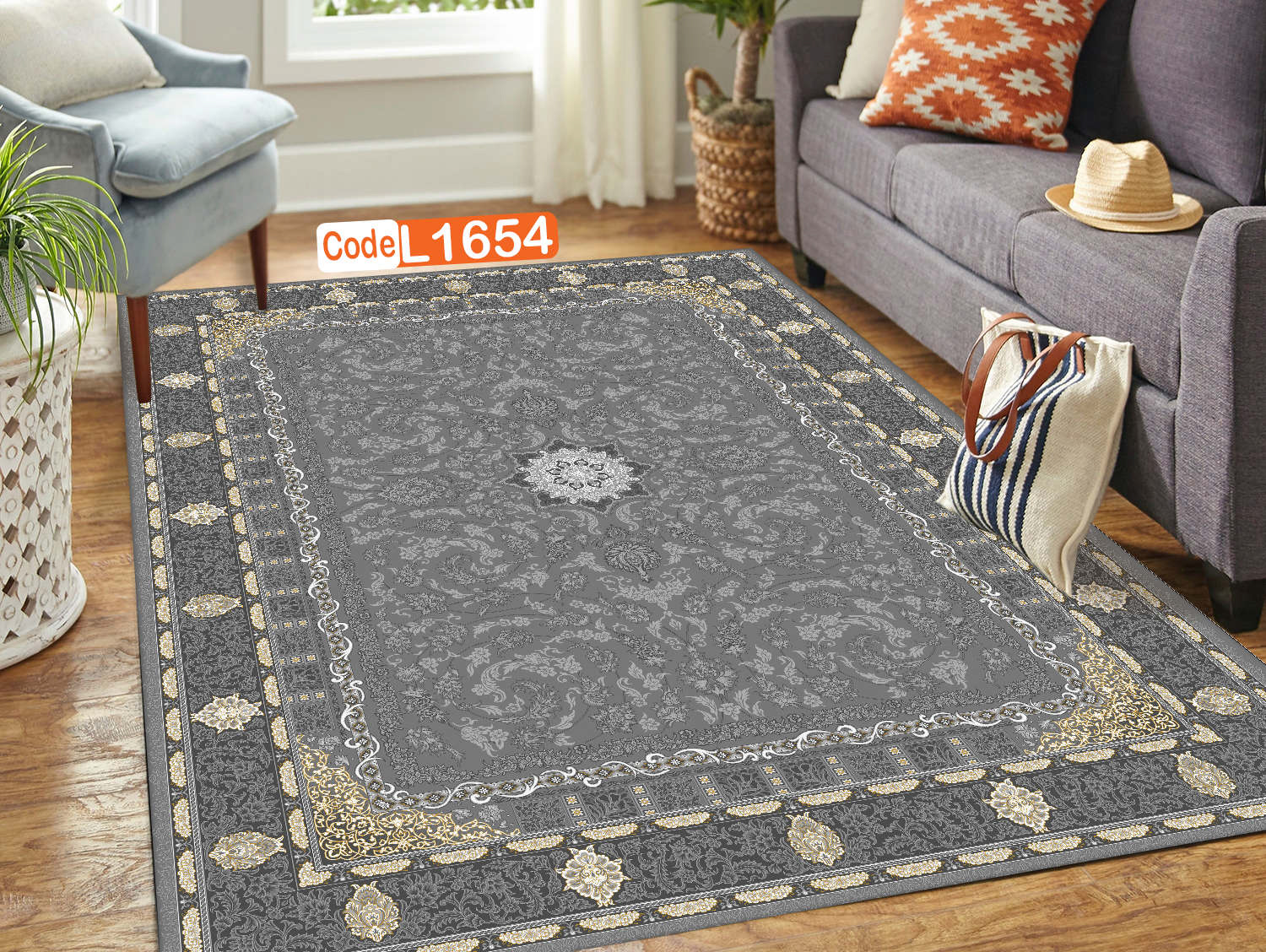 روفرشی کشدار (کاور فرش) و فرشینه و پادری کالای خواب متین کد L 1654