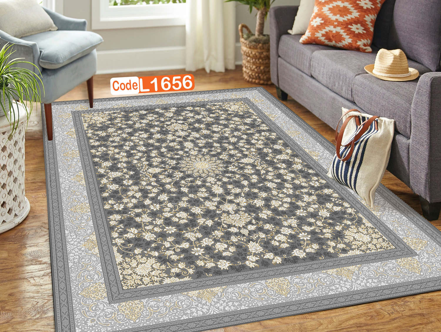 روفرشی کشدار (کاور فرش) و فرشینه و پادری کالای خواب متین کد L 1656