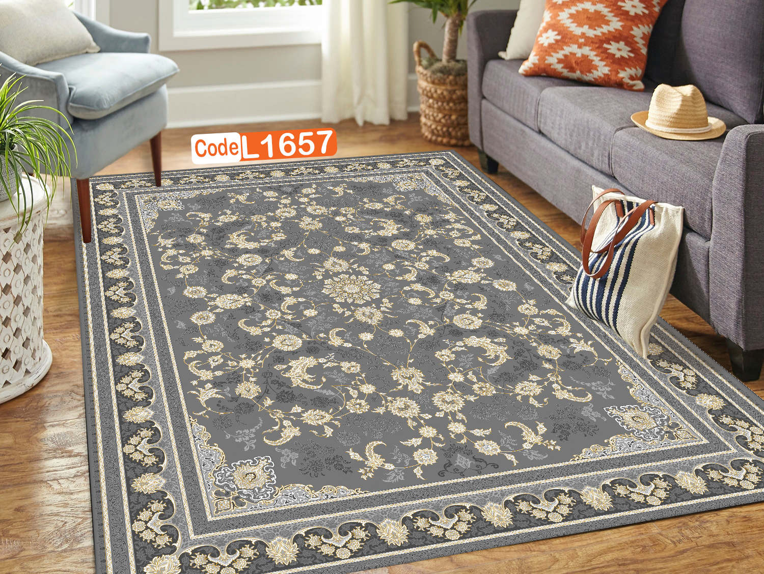 روفرشی کشدار (کاور فرش) و فرشینه و پادری کالای خواب متین کد L 1657