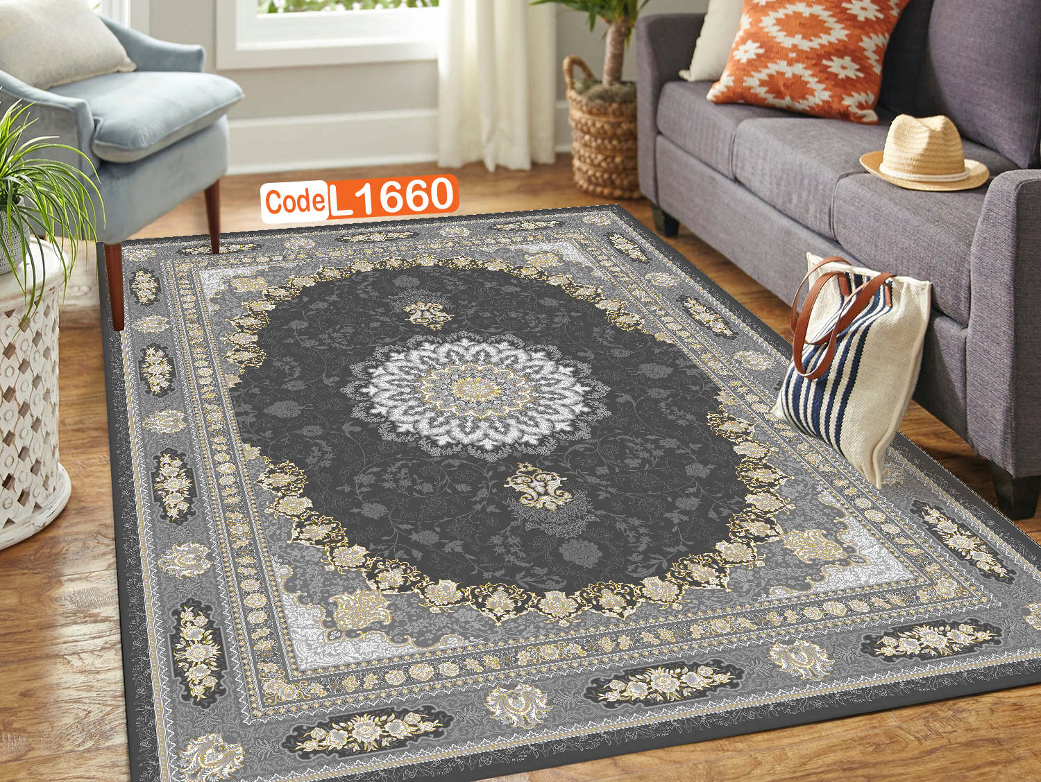 روفرشی کشدار (کاور فرش) و فرشینه و پادری کالای خواب متین کد L 1660
