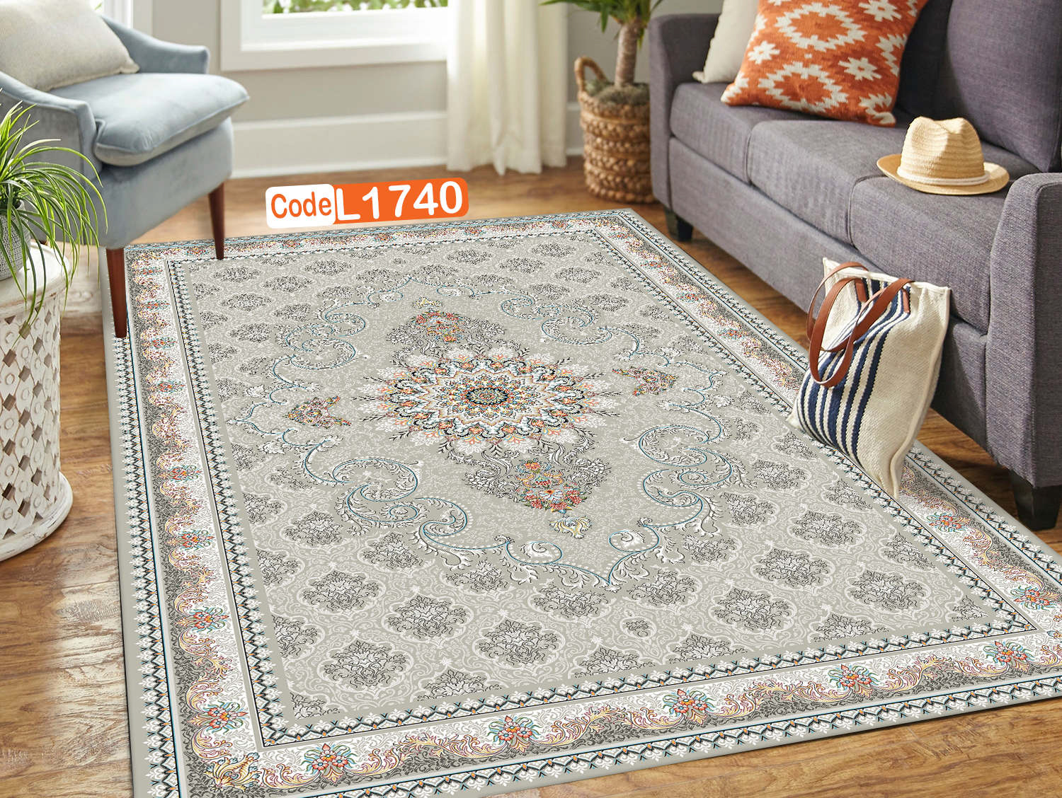 روفرشی کشدار (کاور فرش) و فرشینه و پادری کالای خواب متین کد L 1740