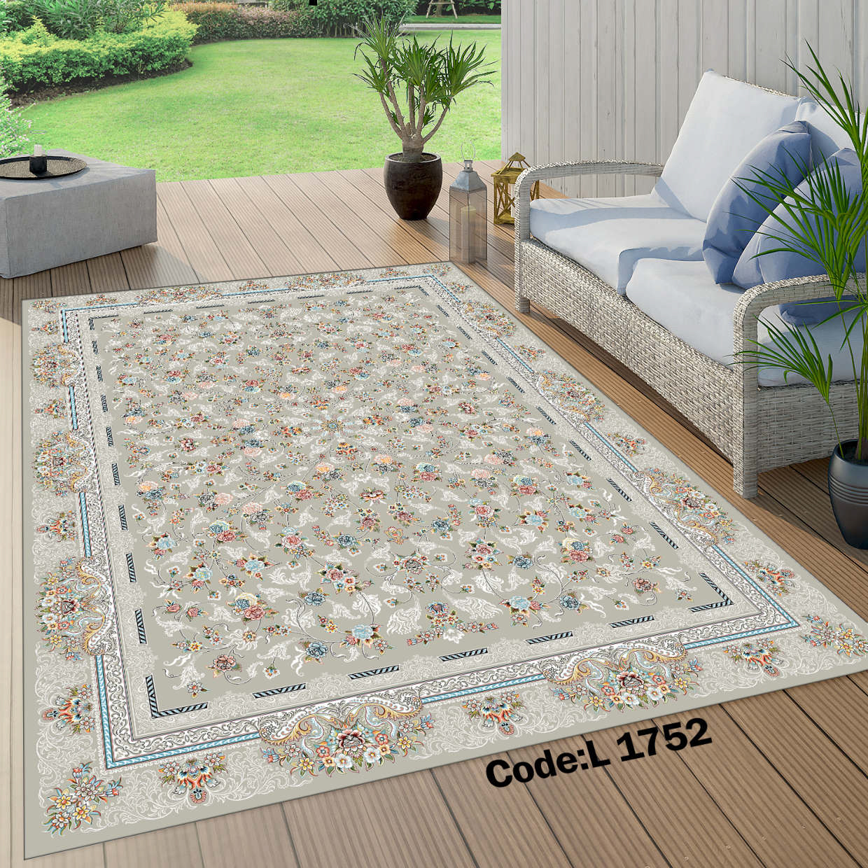 روفرشی کشدار (کاور فرش) و فرشینه و پادری کالای خواب متین کد L 1752