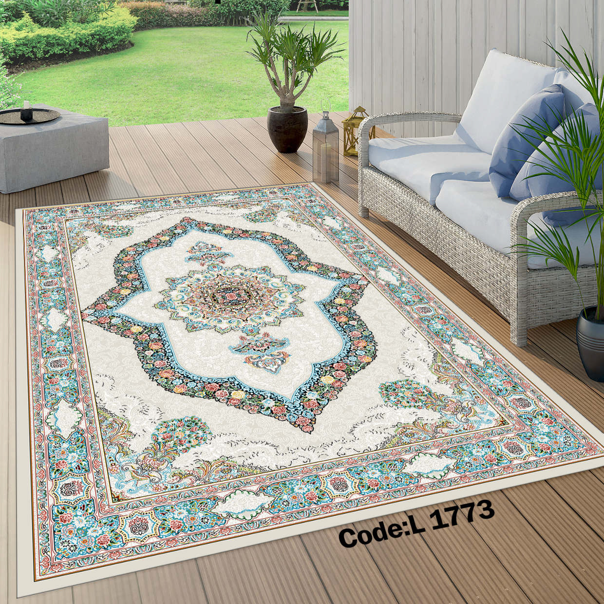 روفرشی کشدار (کاور فرش) و فرشینه و پادری کالای خواب متین کد L 1773