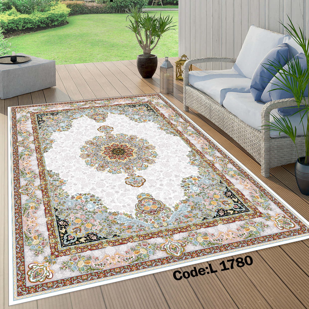 روفرشی کشدار (کاور فرش) و فرشینه و پادری کالای خواب متین کد L 1780