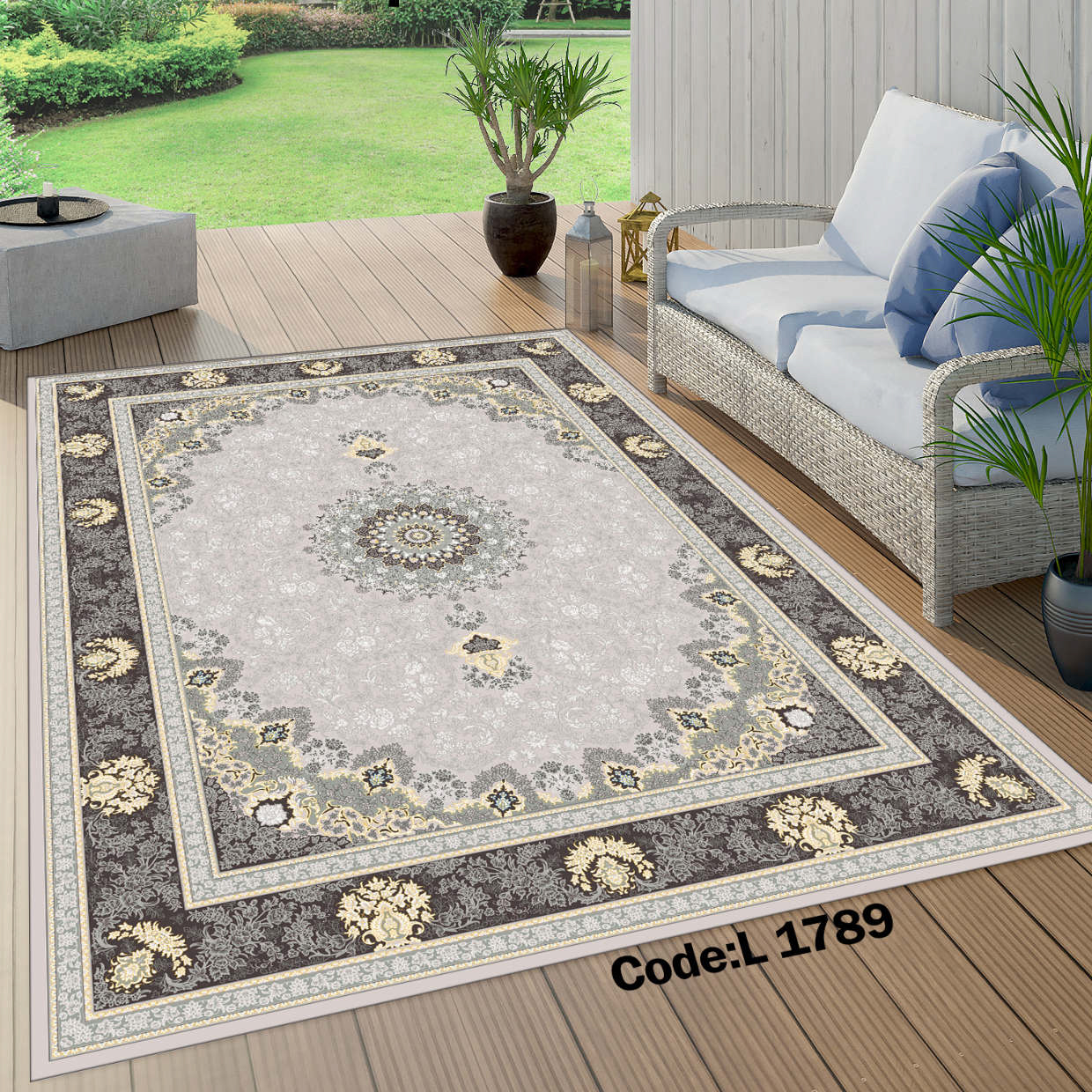 روفرشی کشدار (کاور فرش) و فرشینه و پادری کالای خواب متین کد L 1789