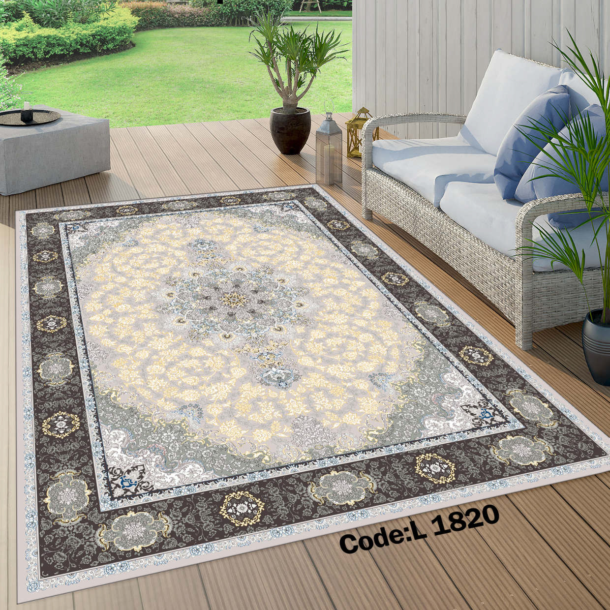 روفرشی کشدار (کاور فرش) و فرشینه و پادری کالای خواب متین کد L 1820