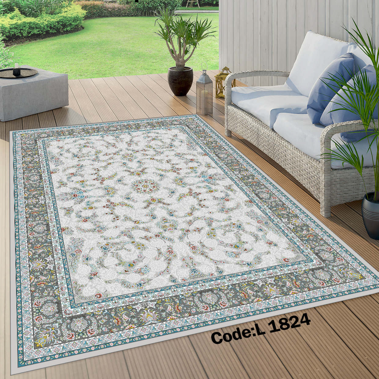 روفرشی کشدار (کاور فرش) و فرشینه و پادری کالای خواب متین کد L 1824