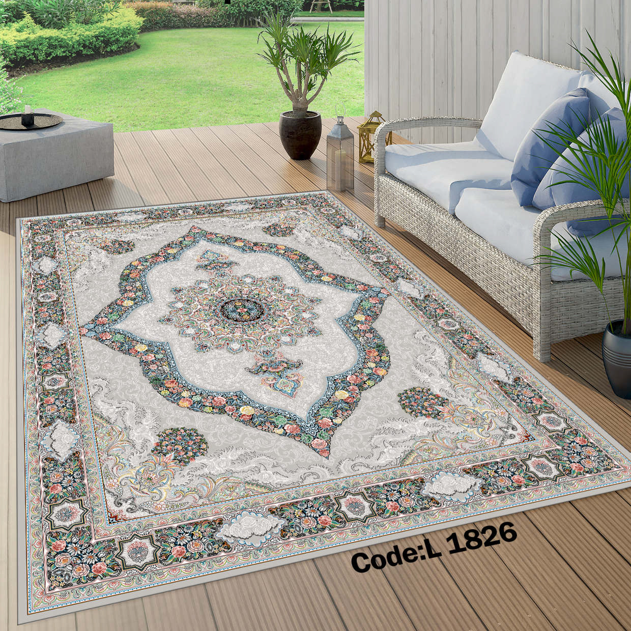 روفرشی کشدار (کاور فرش) و فرشینه و پادری کالای خواب متین کد L 1826