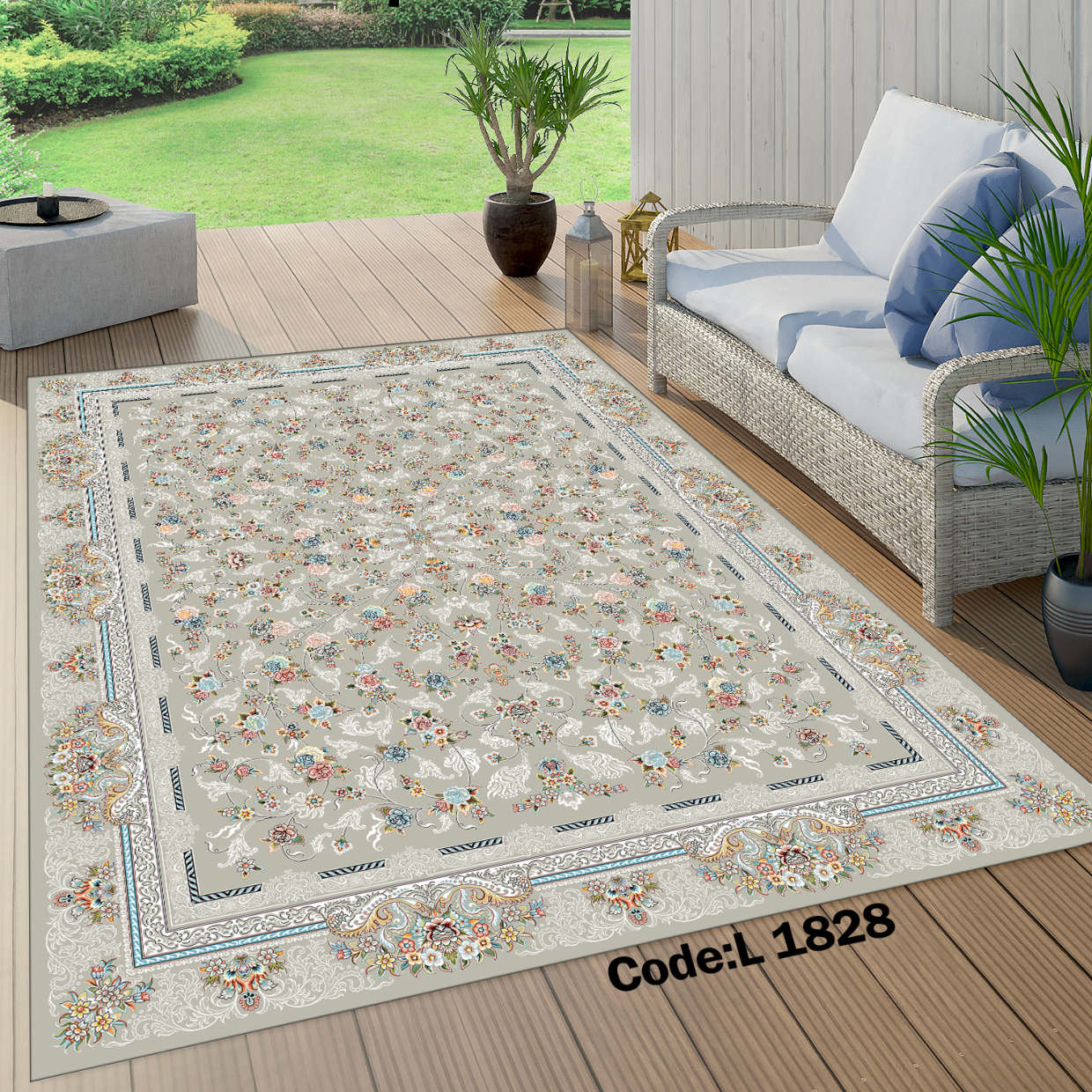 روفرشی کشدار (کاور فرش) و فرشینه و پادری کالای خواب متین کد L 1828