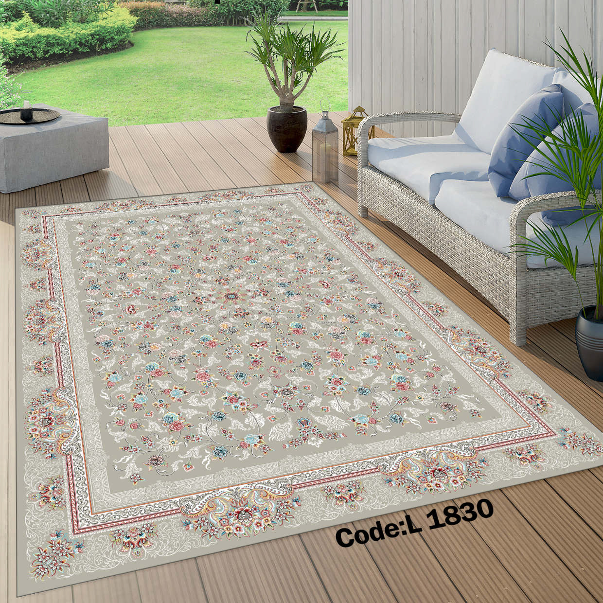روفرشی کشدار (کاور فرش) و فرشینه و پادری کالای خواب متین کد L 1830