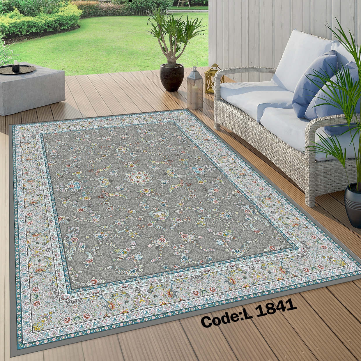 روفرشی کشدار (کاور فرش) و فرشینه و پادری کالای خواب متین کد L 1840