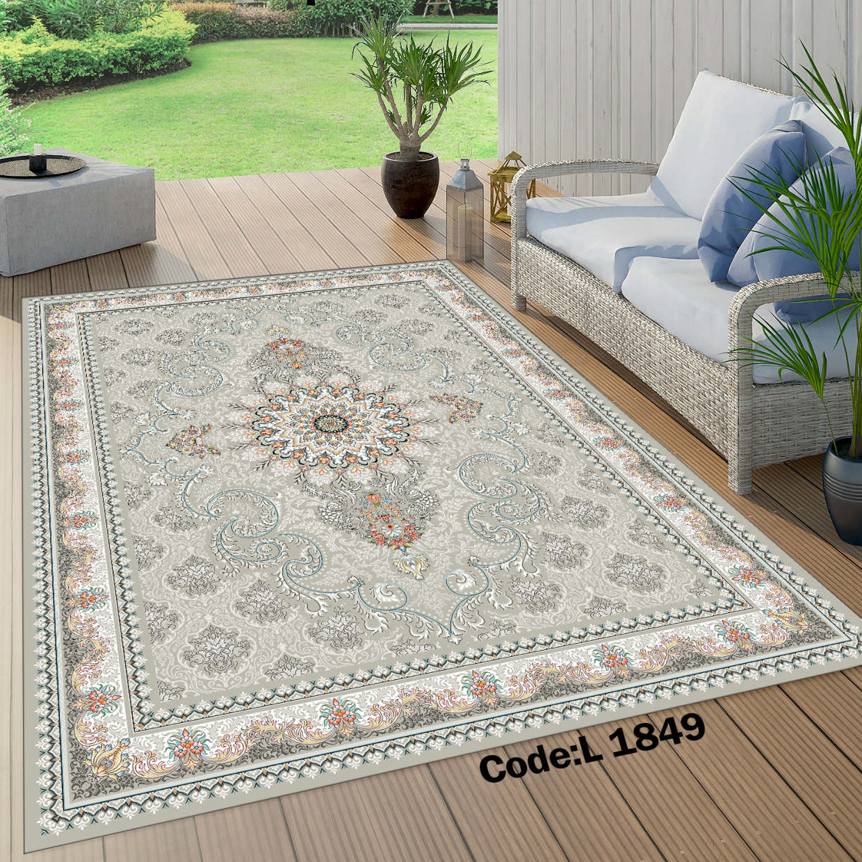 روفرشی کشدار (کاور فرش) و فرشینه و پادری کالای خواب متین کد L 1849