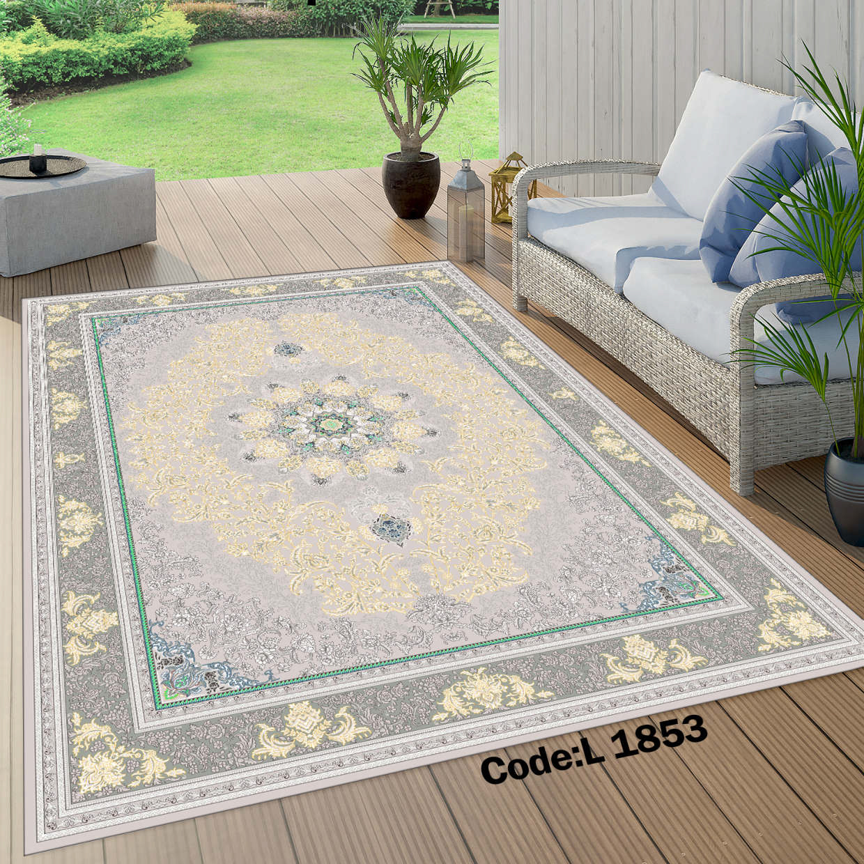 روفرشی کشدار (کاور فرش) و فرشینه و پادری کالای خواب متین کد L 1853