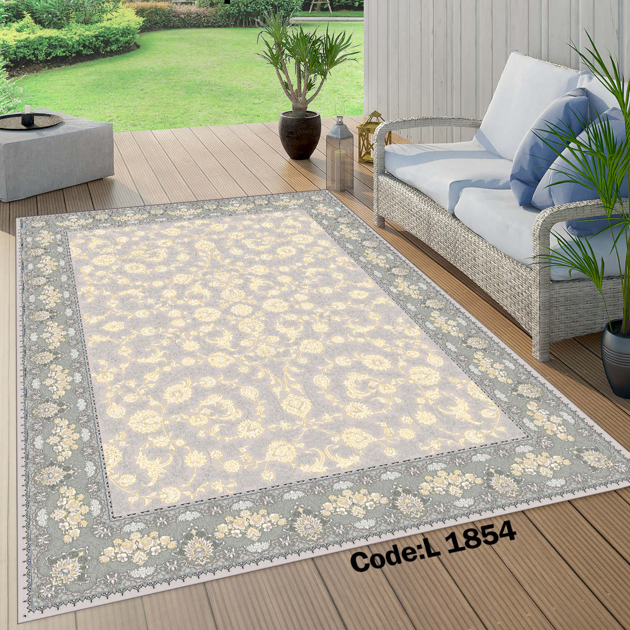 روفرشی کشدار (کاور فرش) و فرشینه و پادری کالای خواب متین کد L 1854