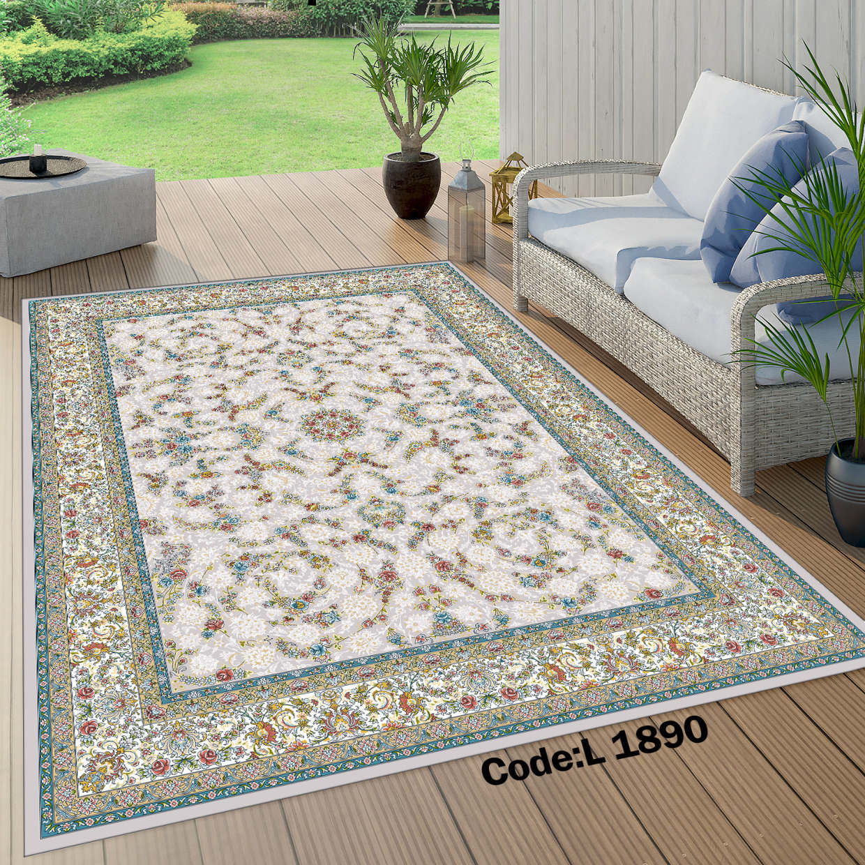روفرشی کشدار (کاور فرش) و فرشینه و پادری کالای خواب متین کد L 1890
